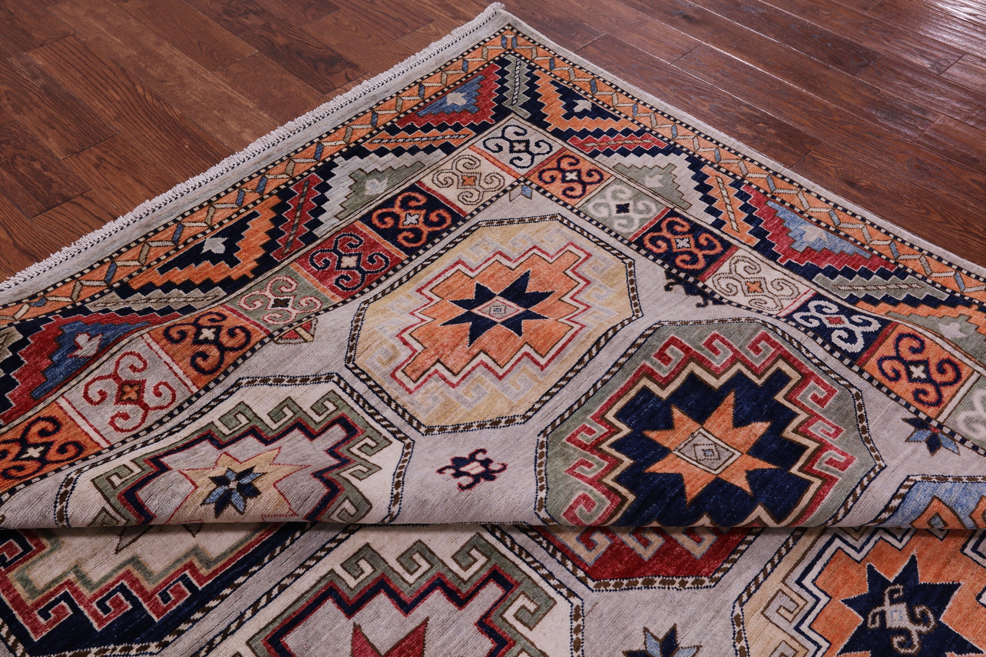 Turkmen Ersari Hand Knotted Wool Rug - 8' 3" X 9' 9" - Golden Nile