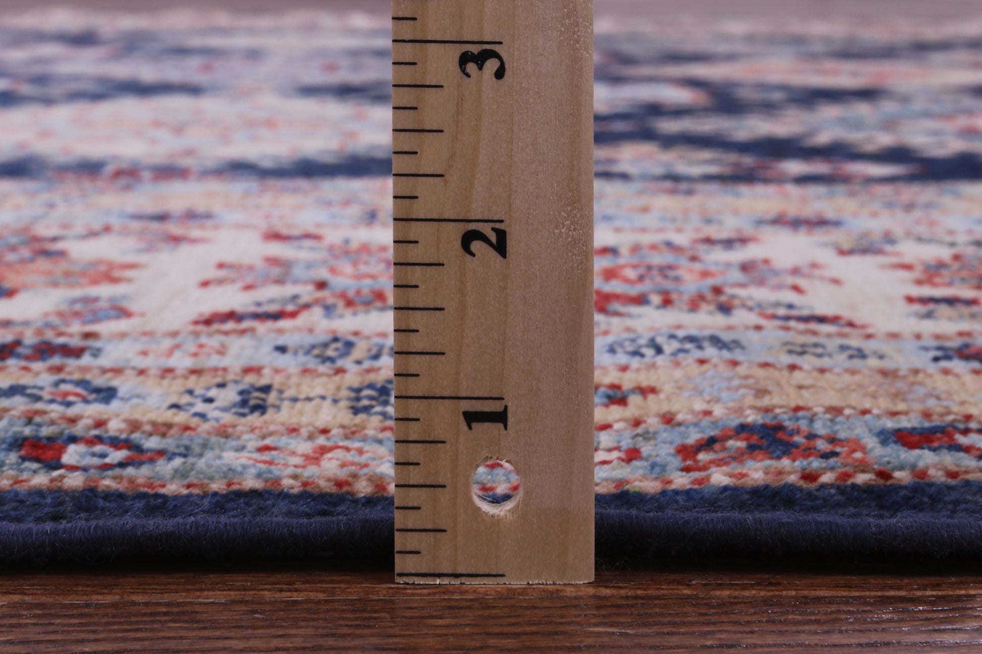 Blue Super Kazak Handmade Wool Rug - 8' 0" X 9' 9" - Golden Nile