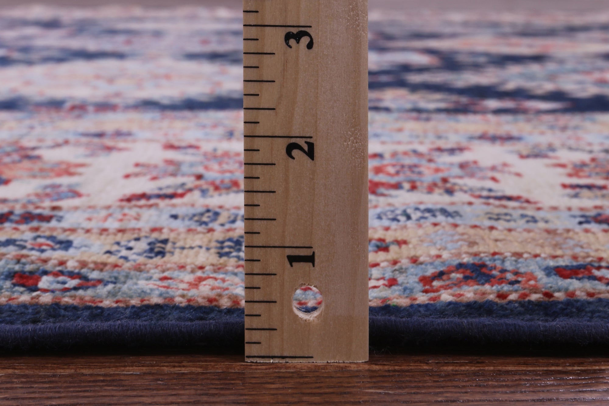 Blue Super Kazak Handmade Wool Rug - 8' 0" X 9' 9" - Golden Nile