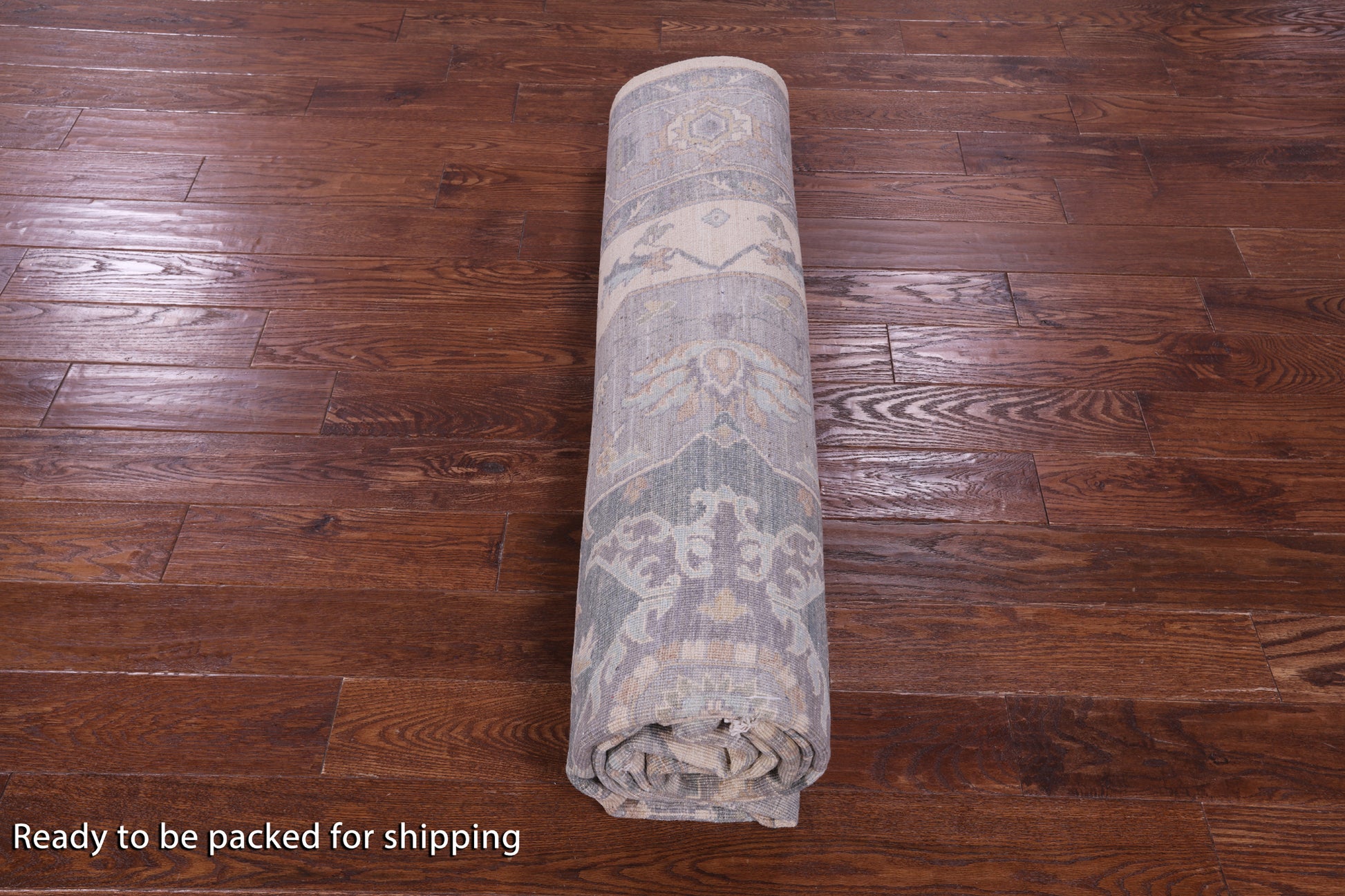 Ivory Persian Fine Serapi Hand Knotted Wool Rug - 8' 1" X 9' 9" - Golden Nile