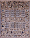 Turkmen Ersari Handmade Wool Rug - 8' 0" X 9' 10" - Golden Nile