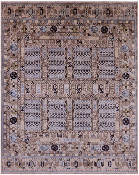 Turkmen Ersari Handmade Wool Rug - 8' 0" X 9' 10" - Golden Nile