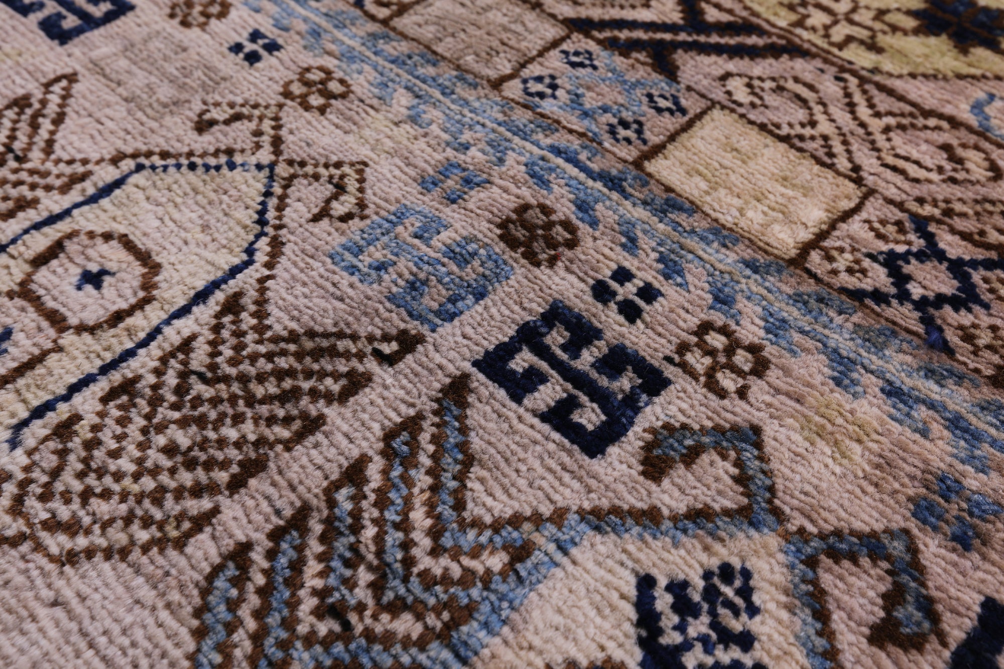 Turkmen Ersari Handmade Wool Rug - 8' 0" X 9' 10" - Golden Nile