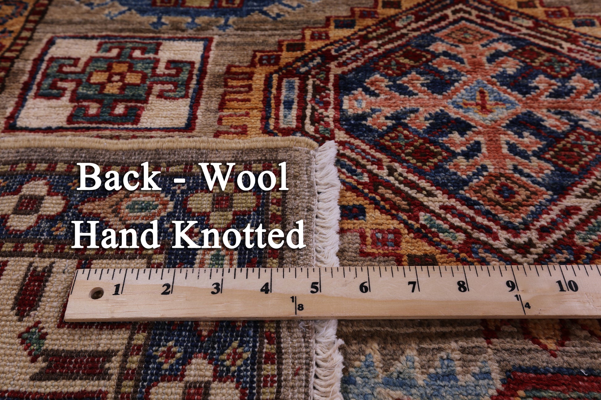 Super Kazak Hand Knotted Wool Rug - 8' 2" X 10' 11" - Golden Nile