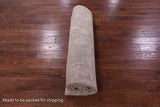 Ivory Turkish Oushak Hand Knotted Wool Rug - 7' 11" X 9' 6" - Golden Nile