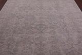 Ivory Turkish Oushak Hand Knotted Wool Rug - 7' 11" X 9' 6" - Golden Nile