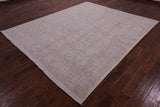 Ivory Turkish Oushak Hand Knotted Wool Rug - 7' 11" X 9' 6" - Golden Nile