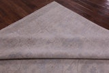 Ivory Turkish Oushak Hand Knotted Wool Rug - 7' 11" X 9' 6" - Golden Nile
