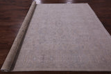 Ivory Turkish Oushak Hand Knotted Wool Rug - 7' 11" X 9' 6" - Golden Nile