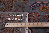 Grey Super Kazak Hand Knotted Wool Rug - 8' 1" X 10' 6" - Golden Nile