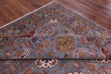 Grey Super Kazak Hand Knotted Wool Rug - 8' 1" X 10' 6" - Golden Nile