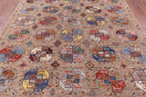 Turkmen Ersari Handmade Wool Rug - 8' 2" X 9' 6" - Golden Nile