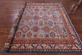 Grey Super Kazak Hand Knotted Wool Rug - 8' 2" X 10' 2" - Golden Nile