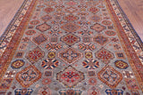 Grey Super Kazak Hand Knotted Wool Rug - 8' 2" X 10' 2" - Golden Nile