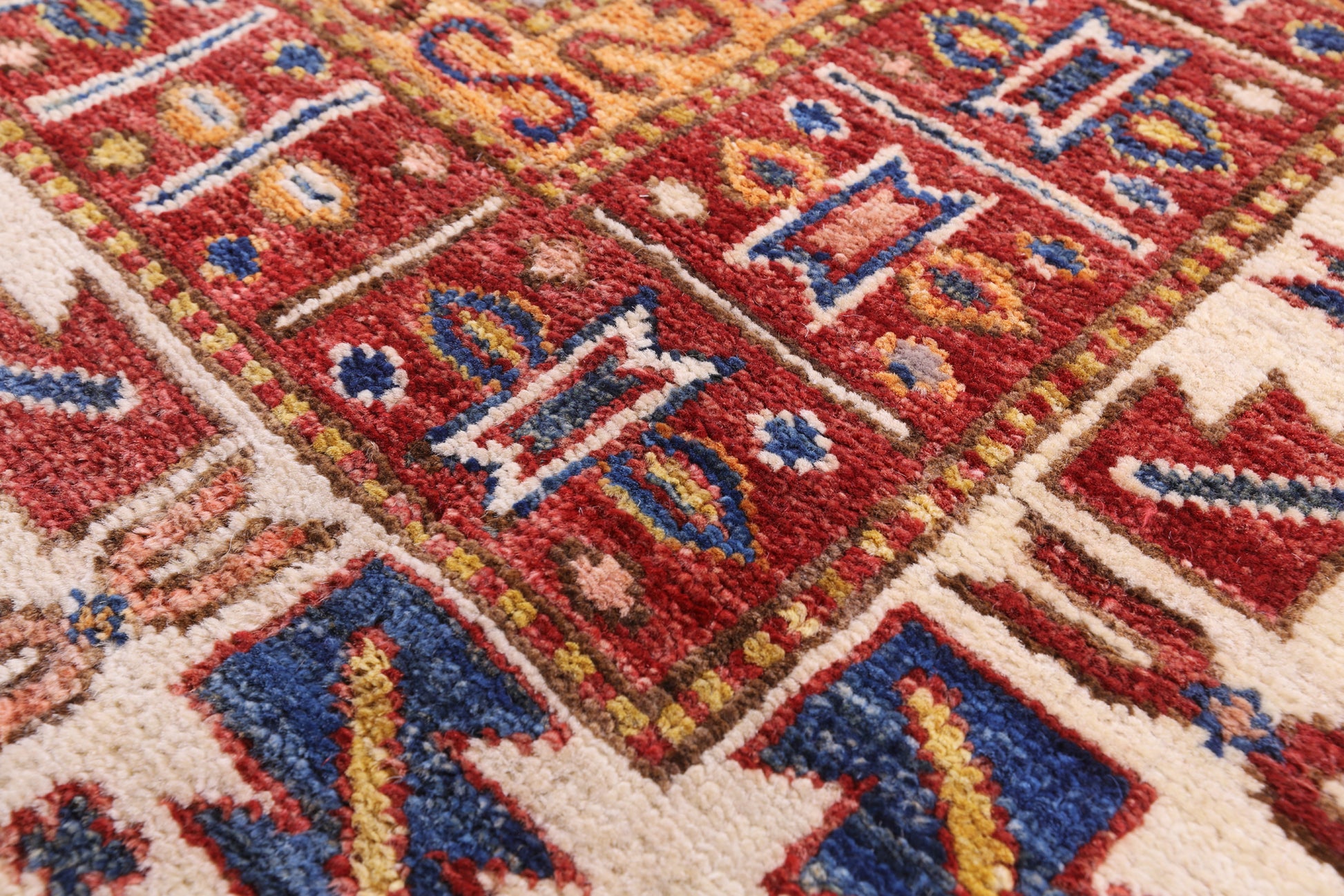 Grey Super Kazak Hand Knotted Wool Rug - 8' 2" X 10' 2" - Golden Nile
