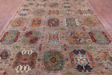 Turkmen Ersari Hand Knotted Wool Rug - 8' 8" X 11' 7" - Golden Nile