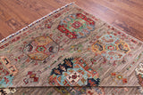 Turkmen Ersari Hand Knotted Wool Rug - 8' 8" X 11' 7" - Golden Nile