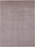 Ivory Turkish Oushak Hand Knotted Wool Rug - 8' 10" X 11' 7" - Golden Nile