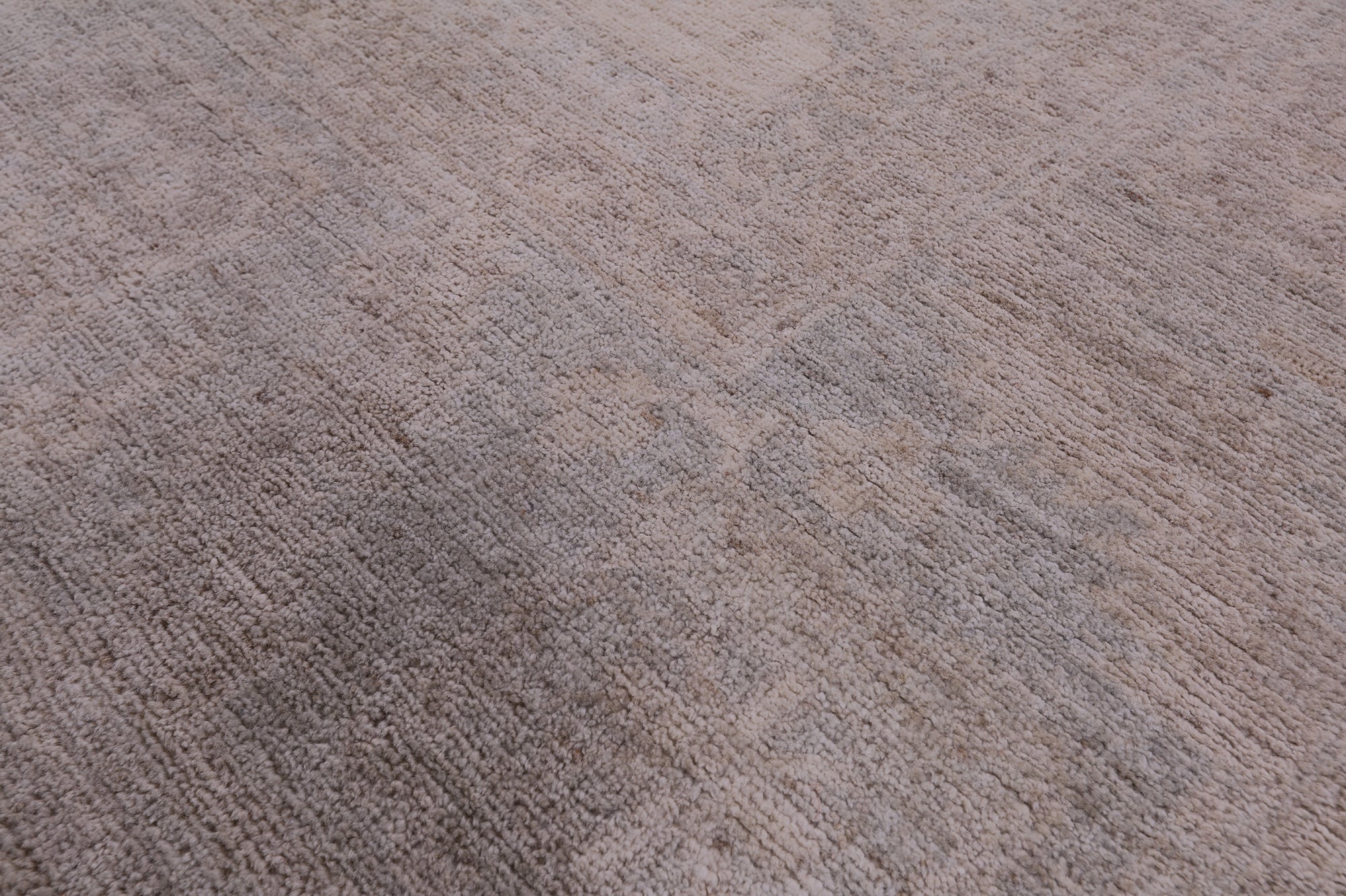 Ivory Turkish Oushak Hand Knotted Wool Rug - 8' 10" X 11' 7" - Golden Nile