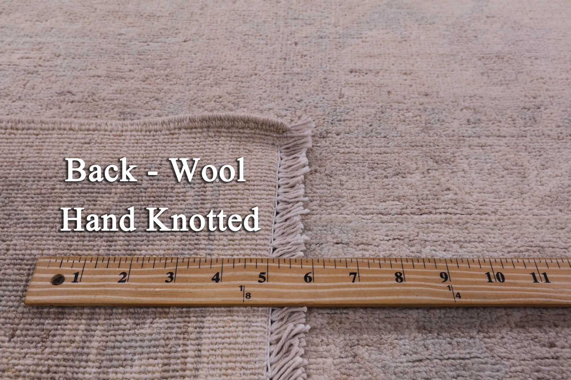 Ivory Turkish Oushak Hand Knotted Wool Rug - 8' 10" X 11' 7" - Golden Nile