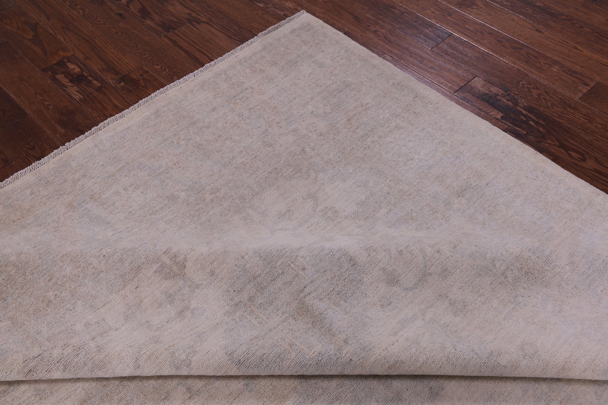 Ivory Turkish Oushak Hand Knotted Wool Rug - 8' 10" X 11' 7" - Golden Nile