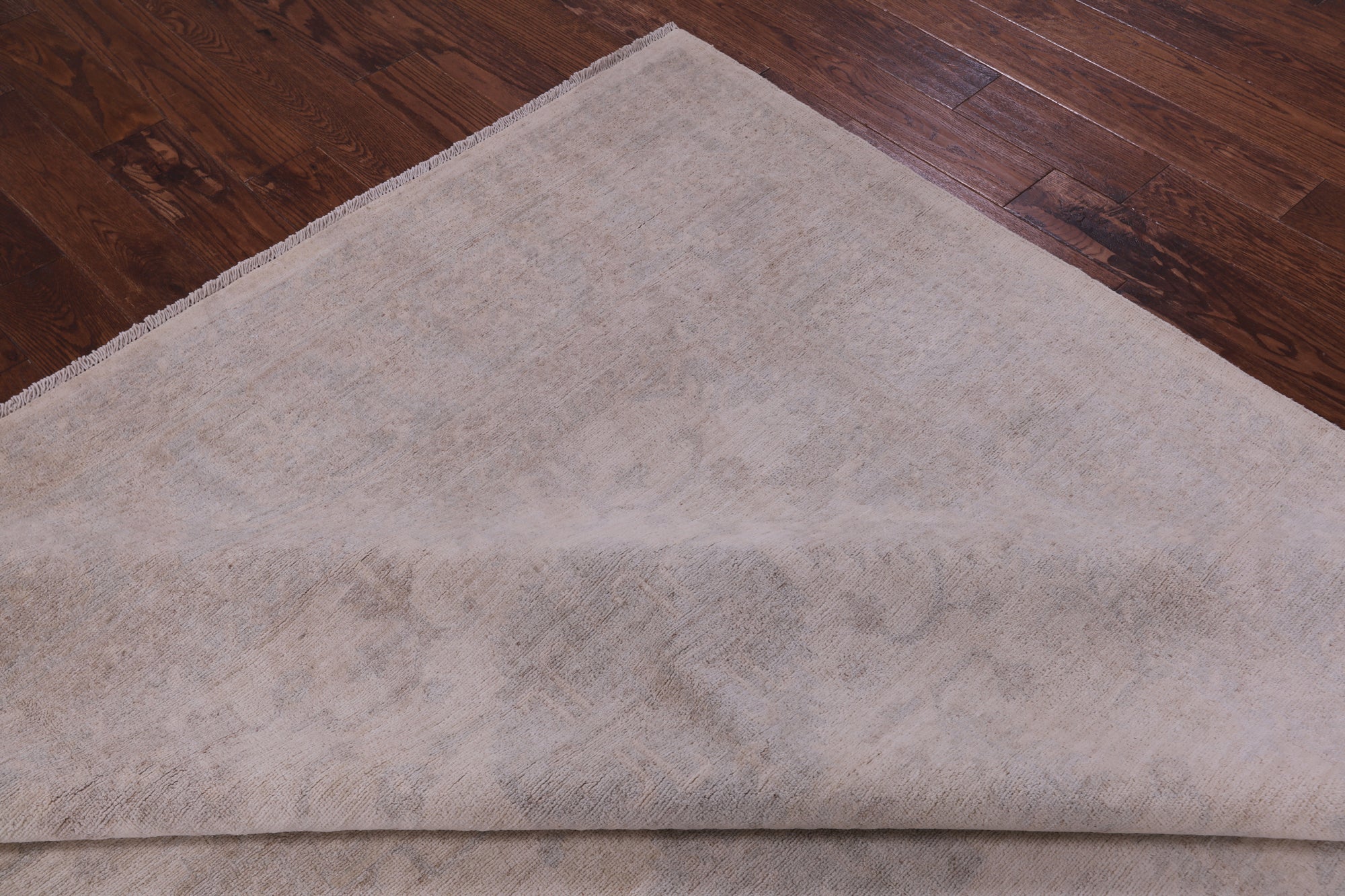 Ivory Turkish Oushak Hand Knotted Wool Rug - 8' 10" X 11' 7" - Golden Nile