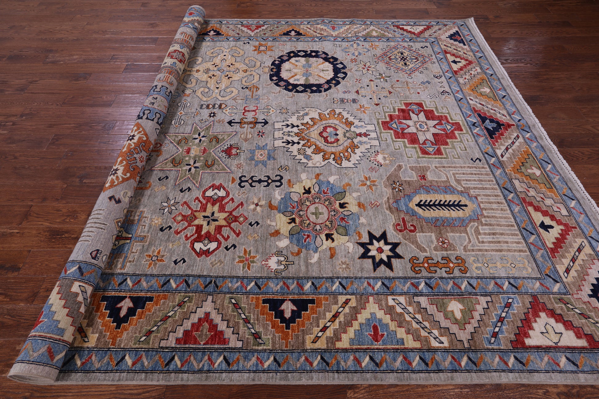 Persian Fine Serapi Handmade Wool Rug - 9' 0" X 11' 8" - Golden Nile