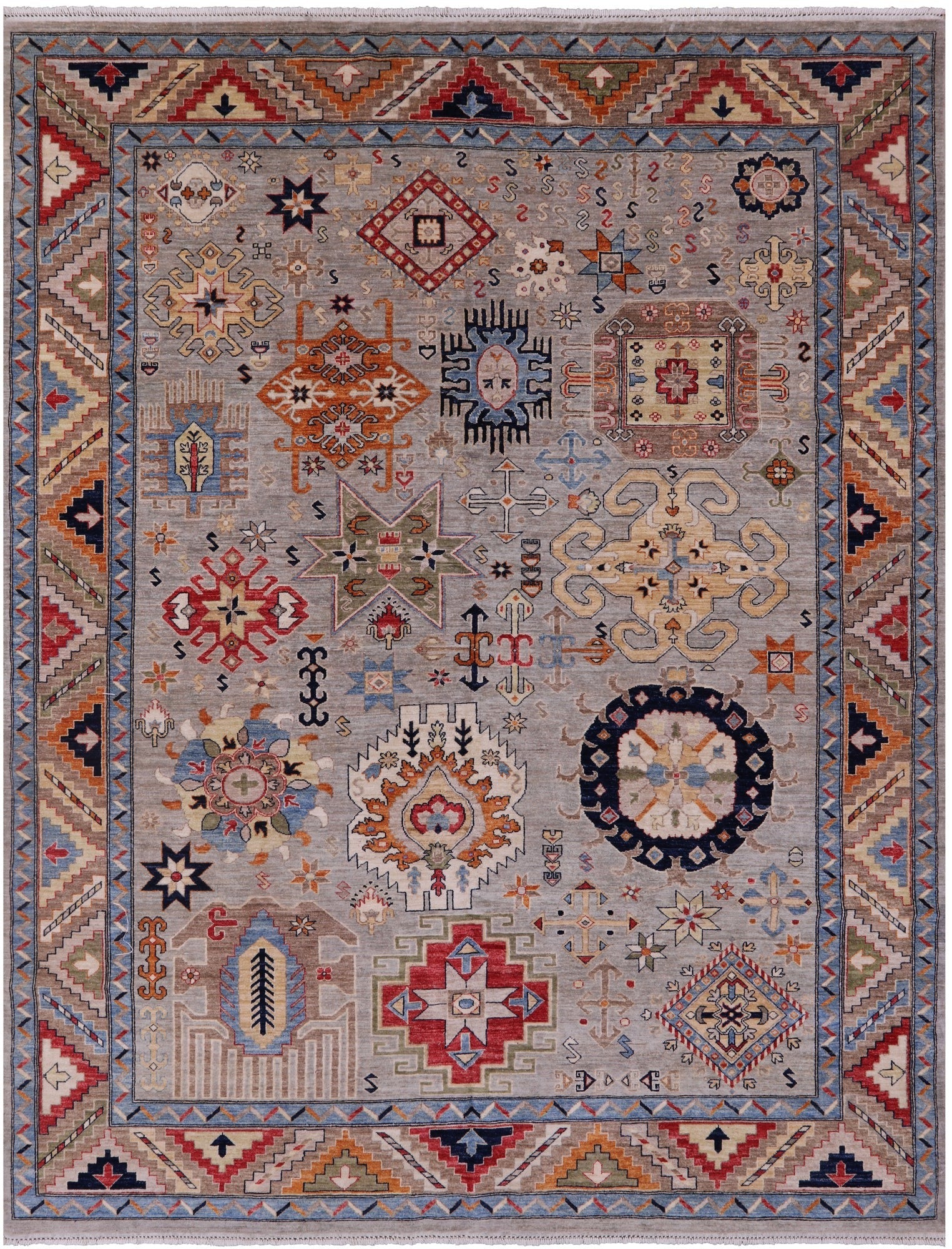 Persian Fine Serapi Handmade Wool Rug - 9' 0" X 11' 8" - Golden Nile