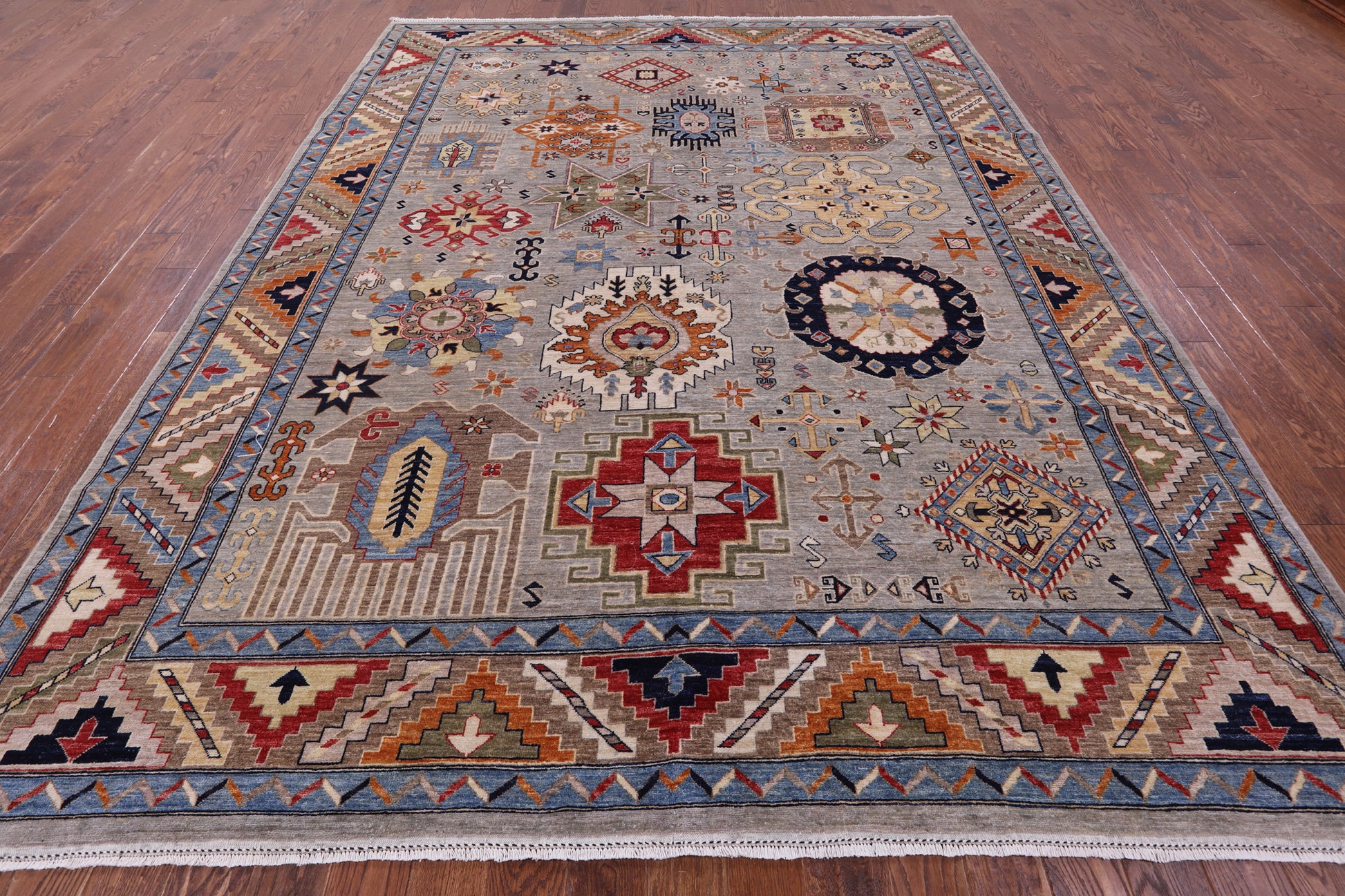 Persian Fine Serapi Handmade Wool Rug - 9' 0" X 11' 8" - Golden Nile