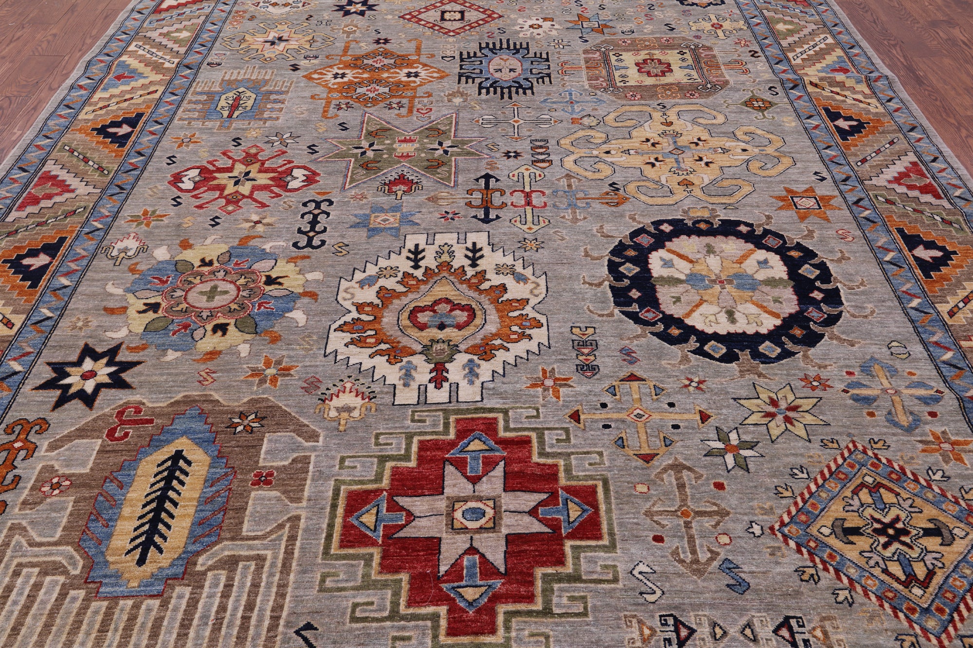 Persian Fine Serapi Handmade Wool Rug - 9' 0" X 11' 8" - Golden Nile
