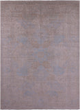 Ivory Turkish Oushak Hand Knotted Wool Rug - 8' 7" X 11' 9" - Golden Nile