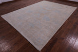 Ivory Turkish Oushak Hand Knotted Wool Rug - 8' 7" X 11' 9" - Golden Nile