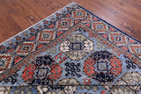 Blue Turkmen Ersari Hand Knotted Wool Rug - 9' 0" X 11' 11" - Golden Nile