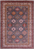 Grey Super Kazak Hand Knotted Wool Rug - 8' 10" X 12' 10" - Golden Nile