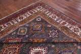 Grey Super Kazak Hand Knotted Wool Rug - 8' 10" X 12' 10" - Golden Nile