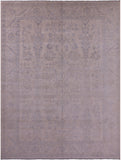Ivory Turkish Oushak Hand Knotted Wool Rug - 9' 0" X 11' 9" - Golden Nile