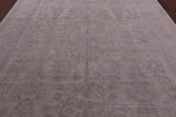 Ivory Turkish Oushak Hand Knotted Wool Rug - 9' 0" X 11' 9" - Golden Nile