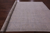 Ivory Turkish Oushak Hand Knotted Wool Rug - 9' 0" X 11' 9" - Golden Nile