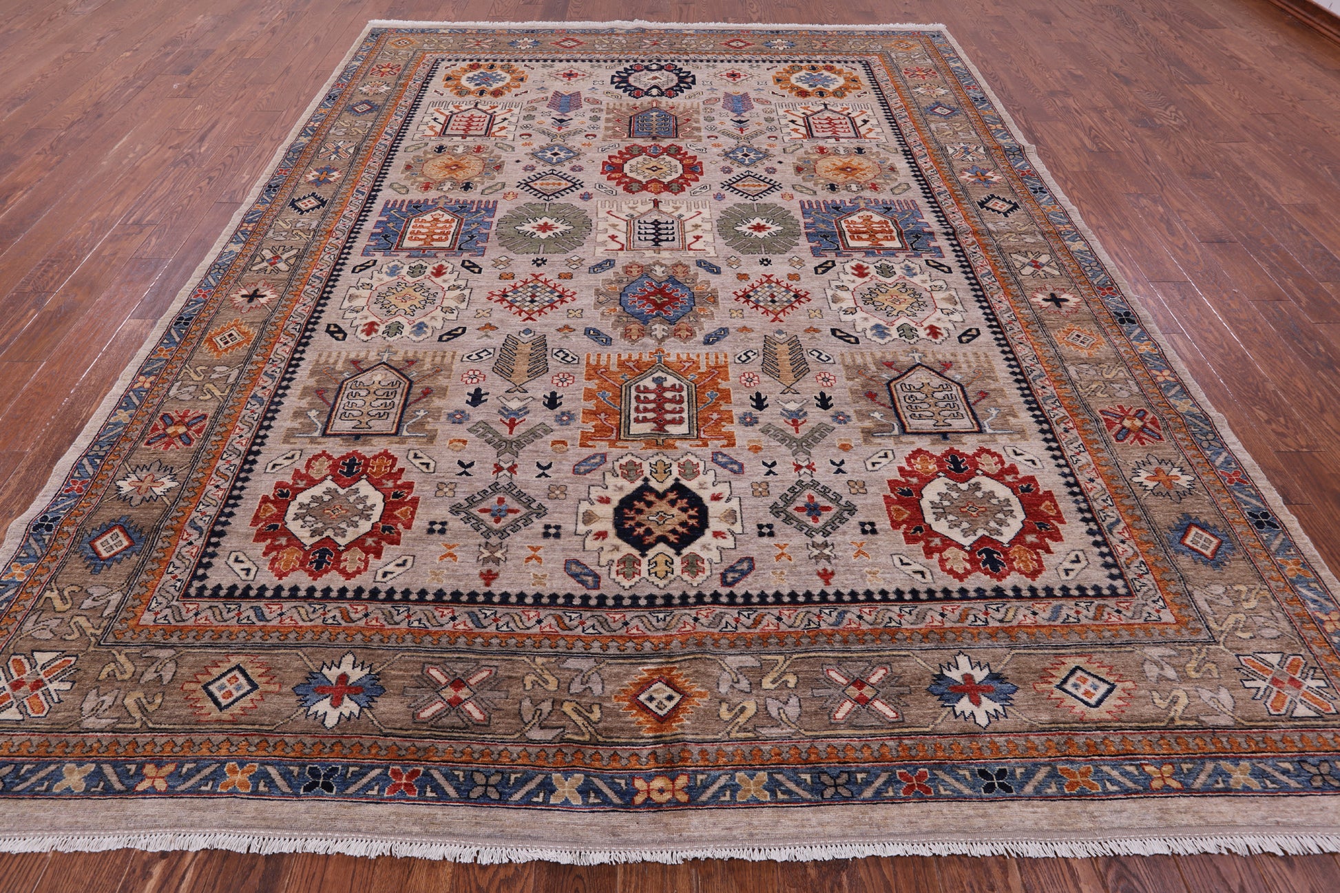 Turkmen Ersari Hand Knotted Wool Rug - 9' 1" X 11' 9" - Golden Nile