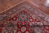 Red Super Kazak Hand Knotted Wool Rug - 8' 8" X 12' 4" - Golden Nile