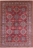 Red Super Kazak Hand Knotted Wool Rug - 8' 8" X 12' 4" - Golden Nile