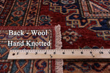 Red Super Kazak Hand Knotted Wool Rug - 8' 8" X 12' 4" - Golden Nile