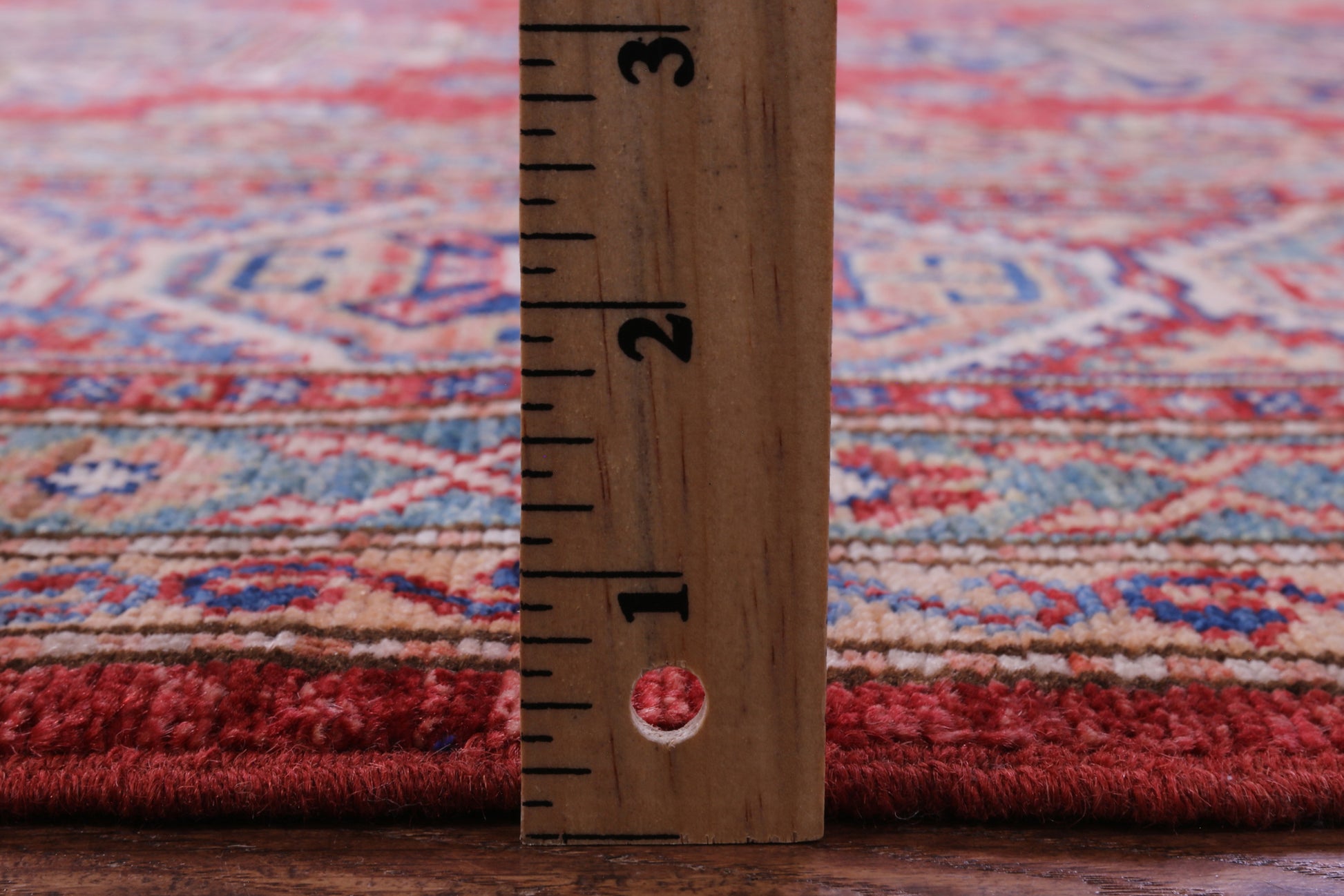 Red Super Kazak Hand Knotted Wool Rug - 8' 8" X 12' 4" - Golden Nile