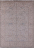 Ivory Turkish Oushak Hand Knotted Wool Rug - 9' 7" X 13' 4" - Golden Nile
