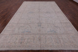 Ivory Turkish Oushak Hand Knotted Wool Rug - 9' 7" X 13' 4" - Golden Nile