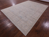 Ivory Turkish Oushak Hand Knotted Wool Rug - 9' 7" X 13' 4" - Golden Nile