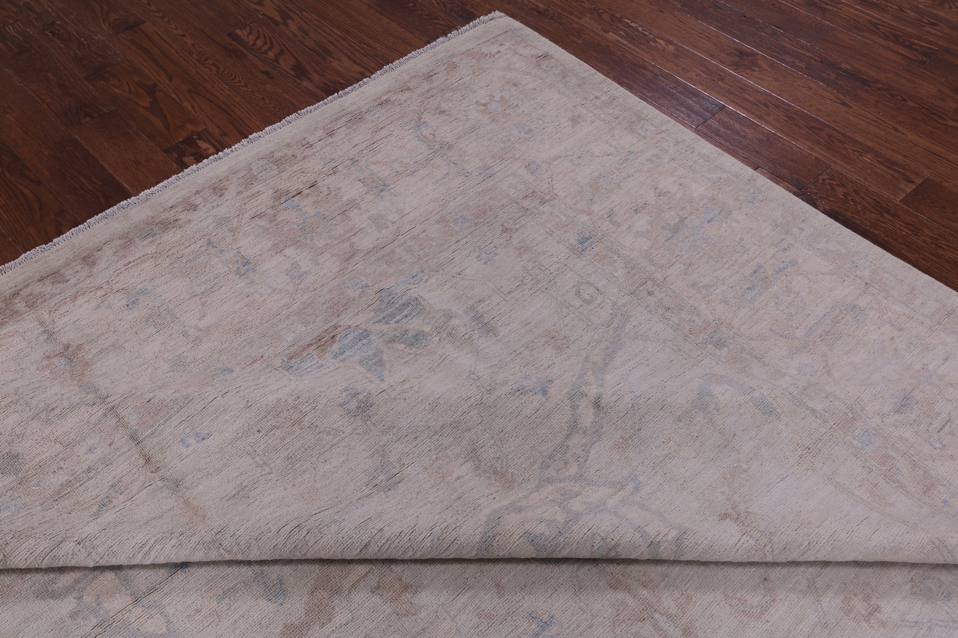 Ivory Turkish Oushak Hand Knotted Wool Rug - 9' 7" X 13' 4" - Golden Nile