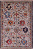 Persian Fine Serapi Hand Knotted Wool Rug - 6' 0" X 8' 8" - Golden Nile