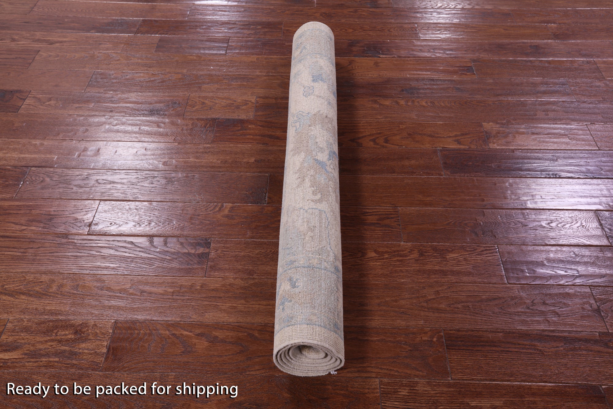 Ivory Turkish Oushak Hand Knotted Wool Rug - 4' 2" X 5' 8" - Golden Nile