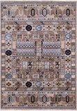 Turkmen Ersari Hand Knotted Wool Rug - 4' 2" X 5' 10" - Golden Nile